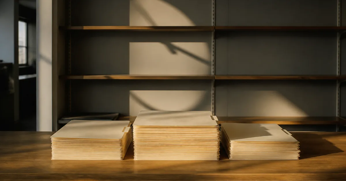 A person at a desk reviewing a calendar and immigration paperwork with sticky note date markers, soft natural window light, editorial photo style