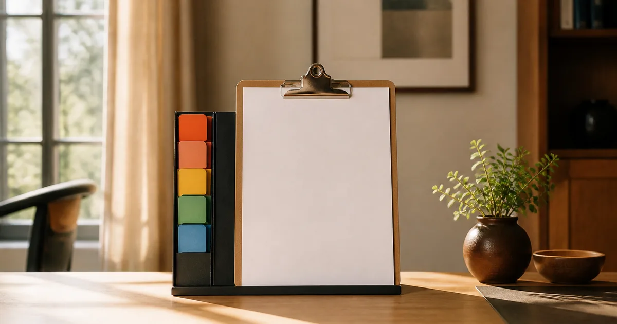 A person at a home desk organizing a passport, immigration approval notices, and a printed form checklist before mailing an application