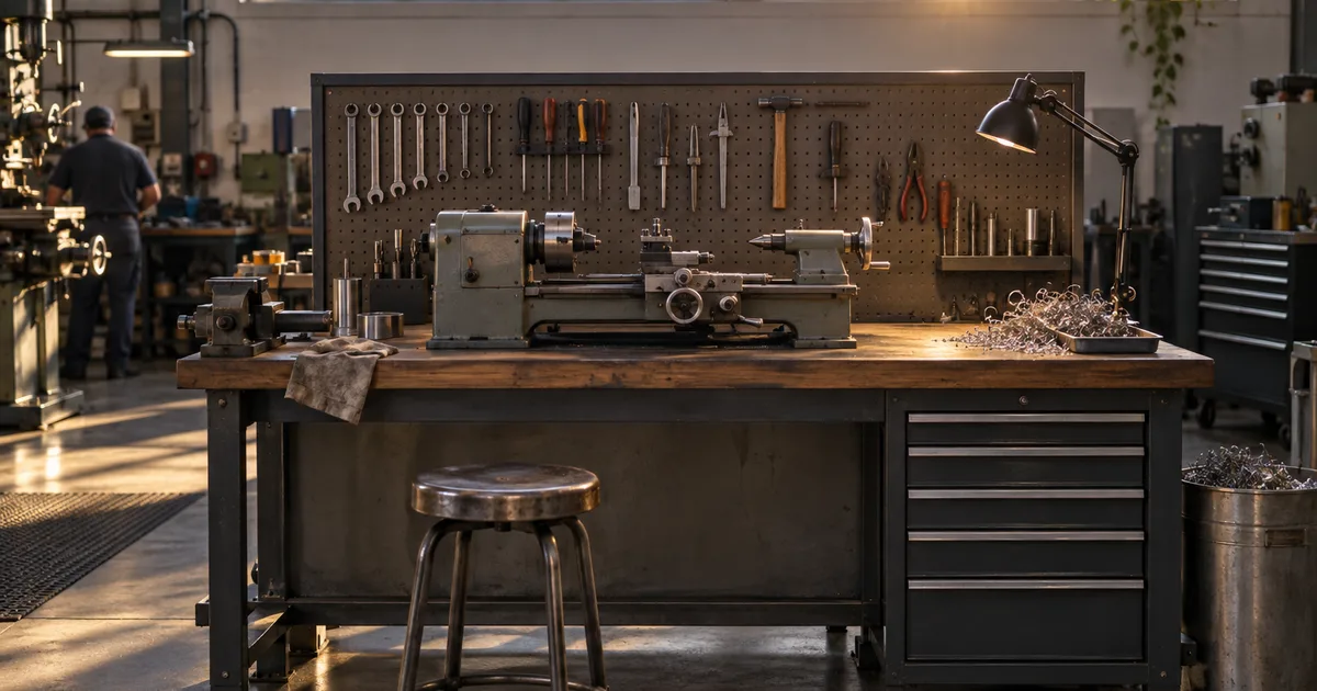 An engineer at a workbench probing a circuit board with an oscilloscope while a laptop shows waveform traces nearby