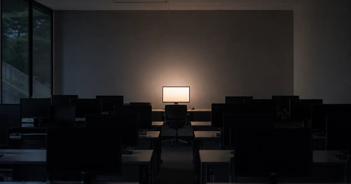 A person's hands scrolling through star ratings on a laptop at a kitchen table, coffee nearby, warm evening light