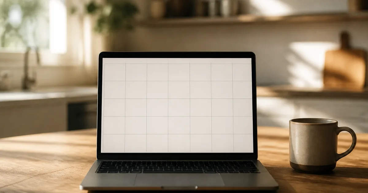 A person reviewing an appointment letter and a calendar at a kitchen table while checking a laptop for a new date