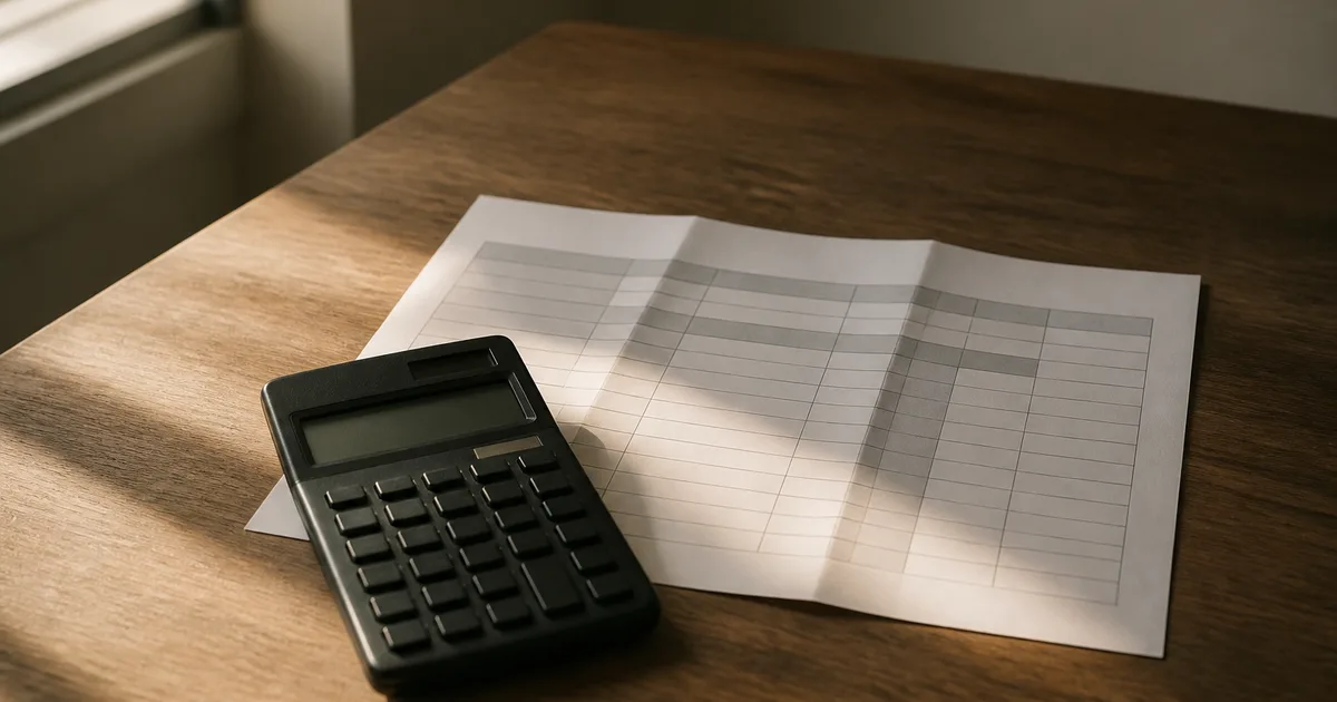 A close-up of hands filling out immigration paperwork at a desk with a calendar and pen in warm afternoon light