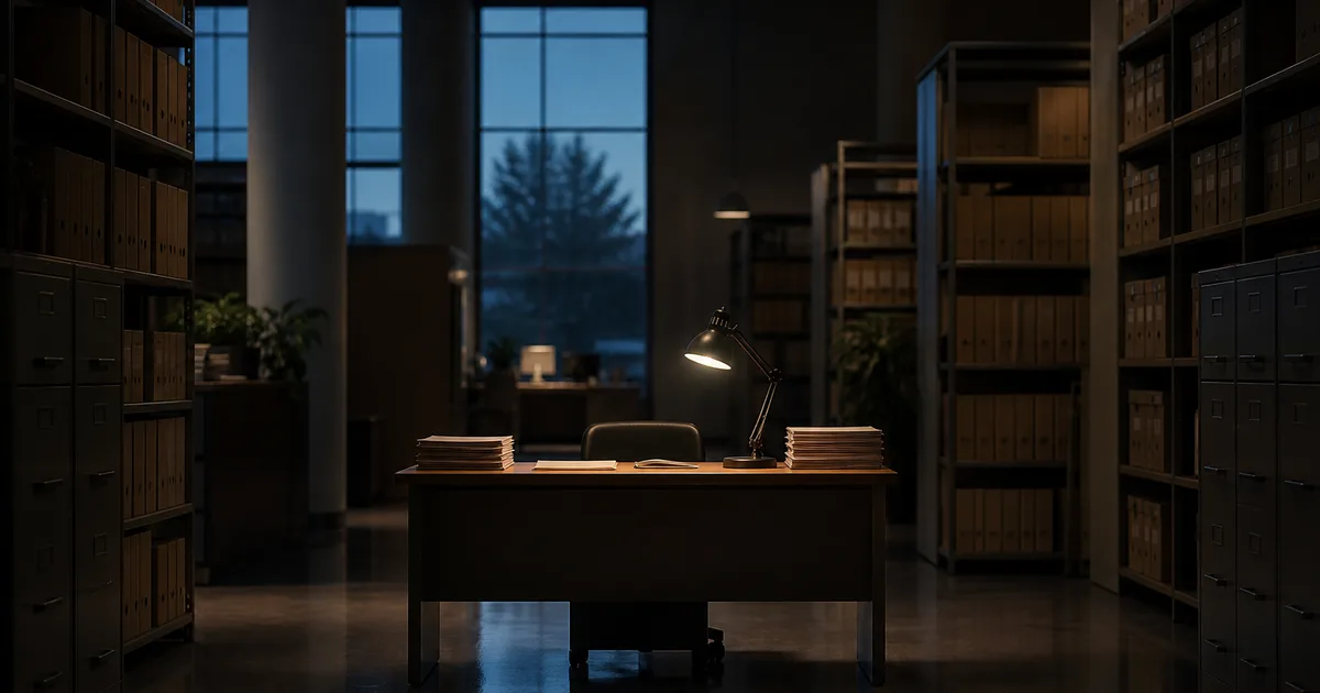 A student researching companies on a laptop at a home desk, with a notebook and coffee cup nearby, soft daylight through a window